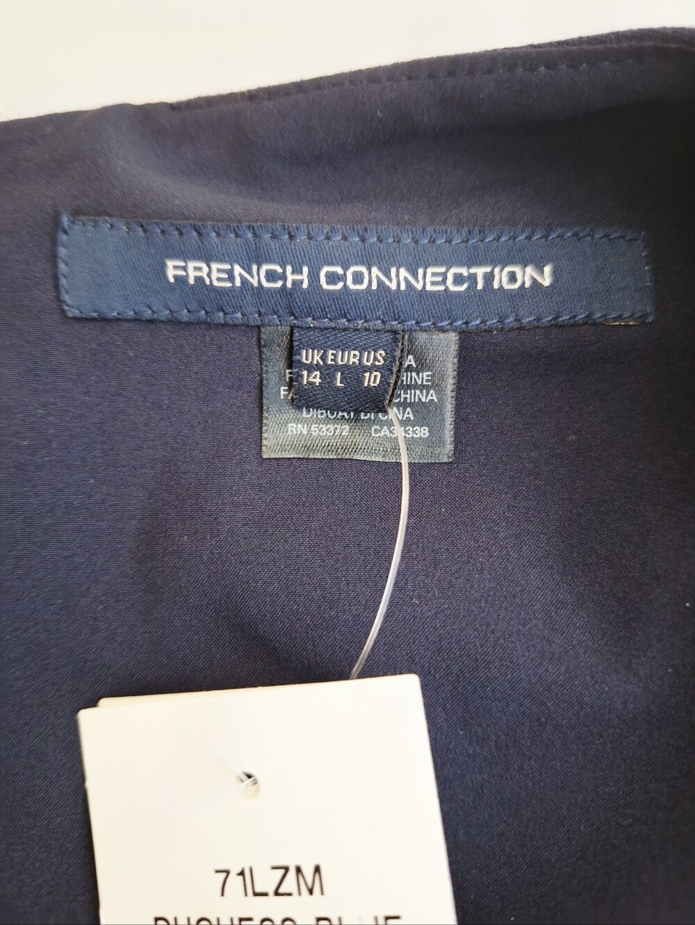 French Connection "The Duchess In Blue" Quite Luxury, Old Money,V-neck Dress. - Picture 7 of 7